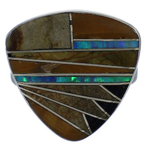 High Quality Sterling Silver Multicolor Ring Size 5-1/4 PX40495